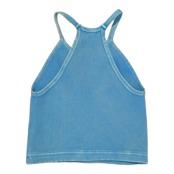 Free People Happiness Runs Crop Tank Blue Bell XS/S $30 - Picture 7 of 7